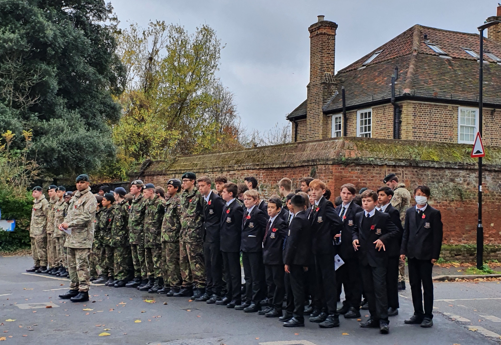 CCF cadets at Remembrance parade