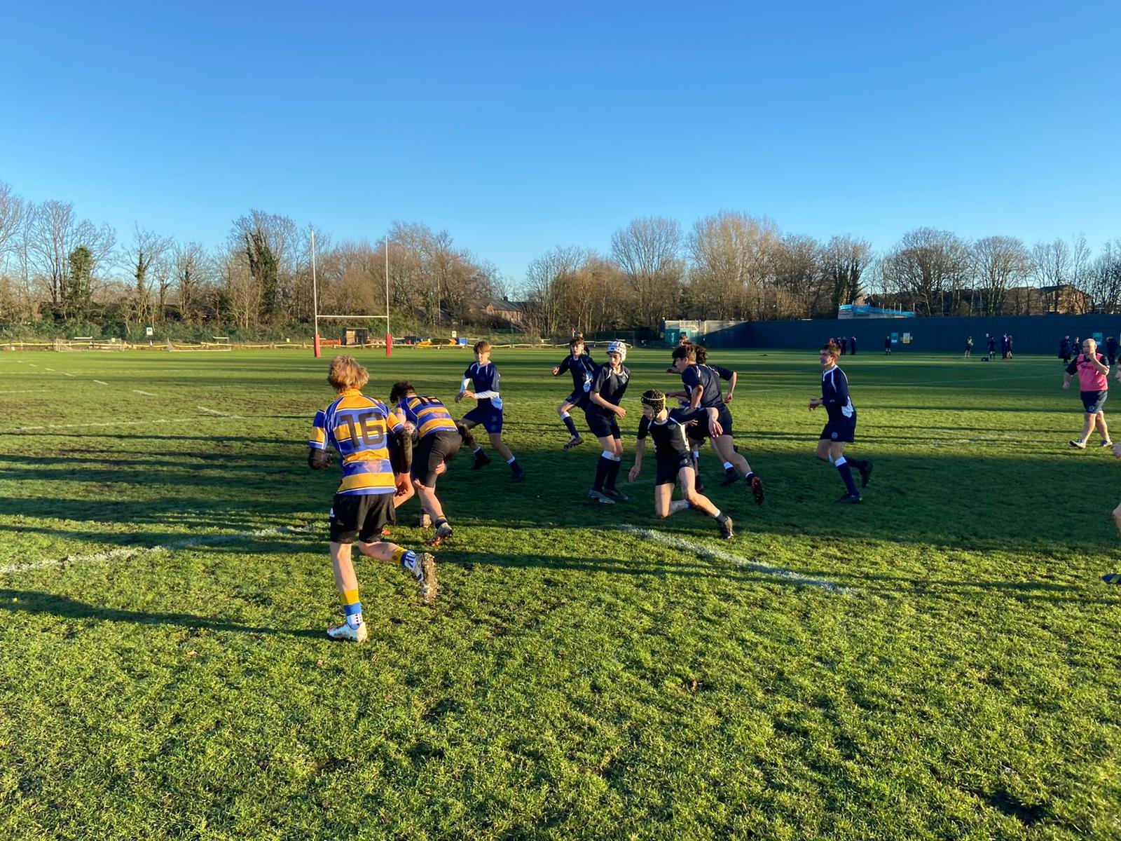 students playing rugby