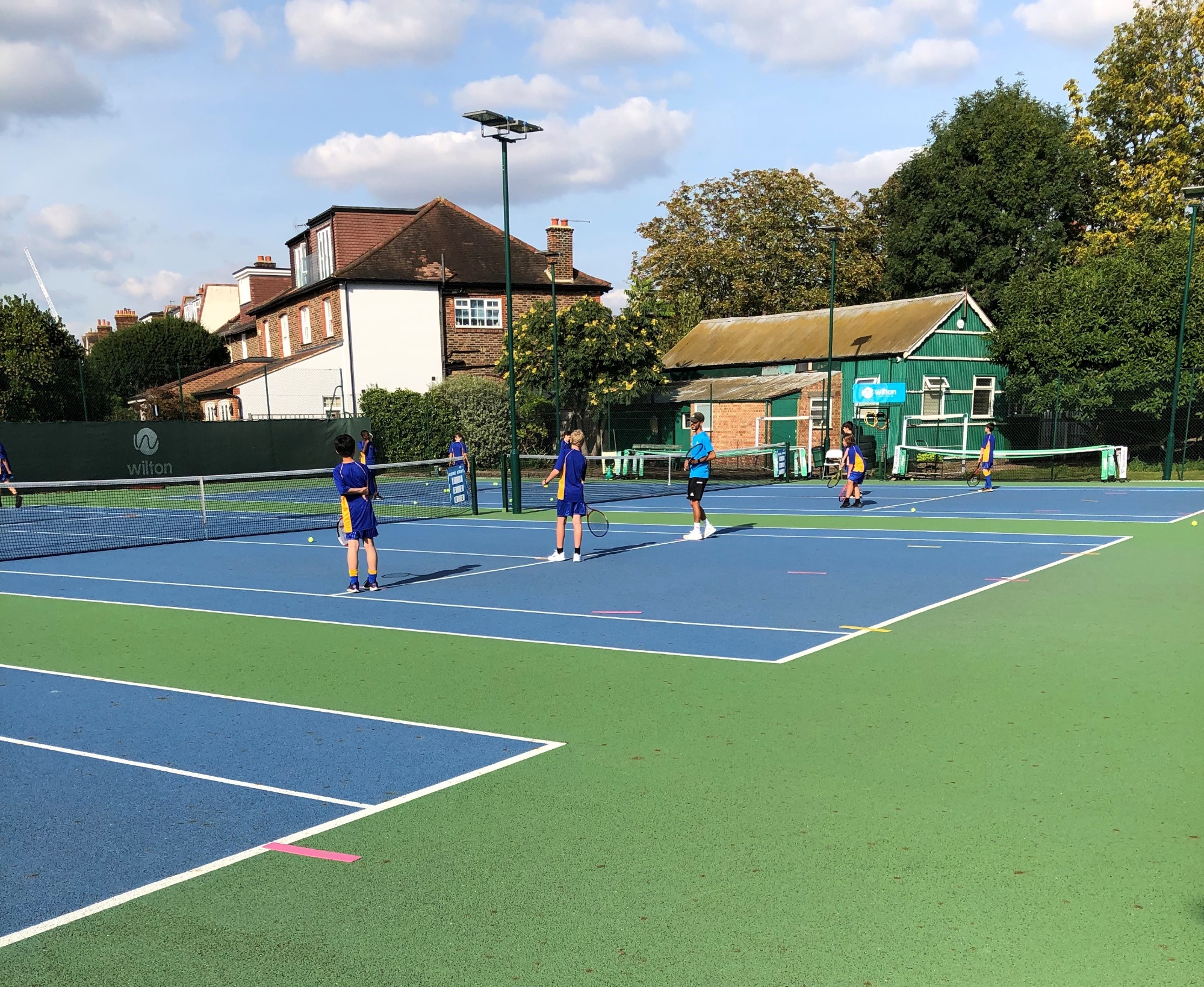 Rutlish students playing tennis