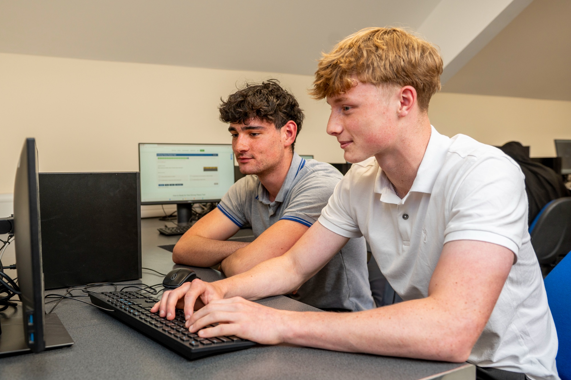Rutlish Students working at computers
