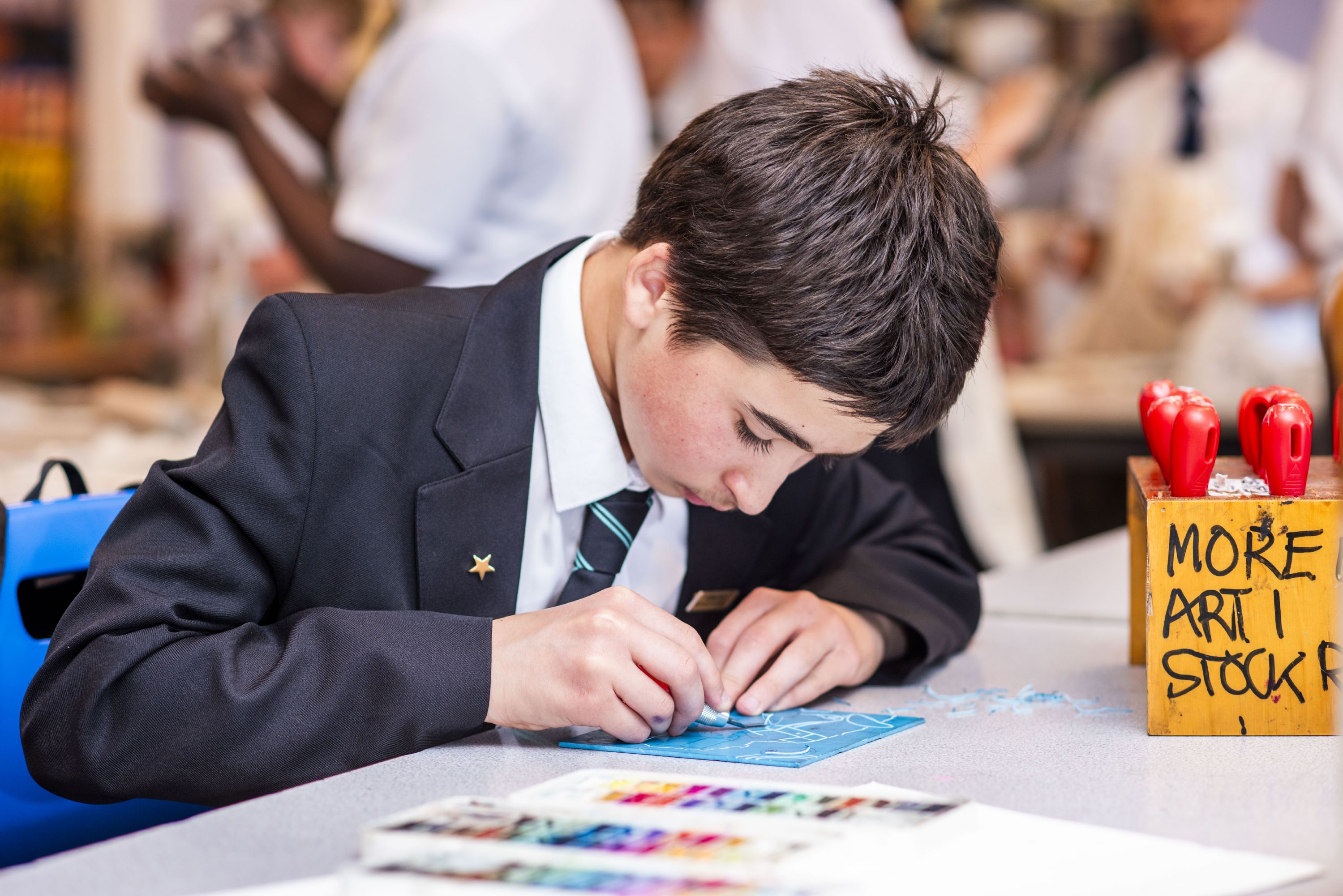 Student in an Art lesson