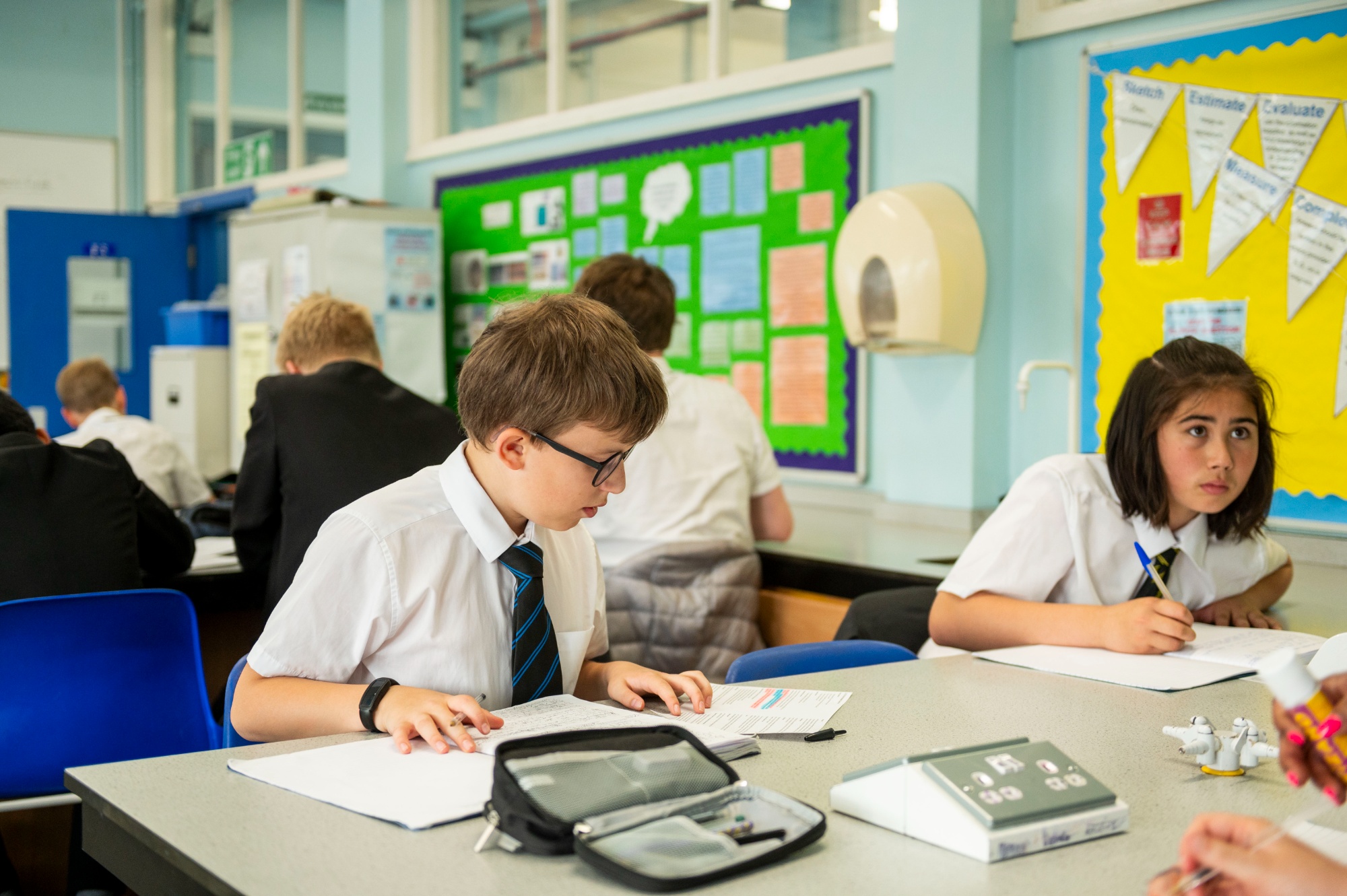 students in a lesson 