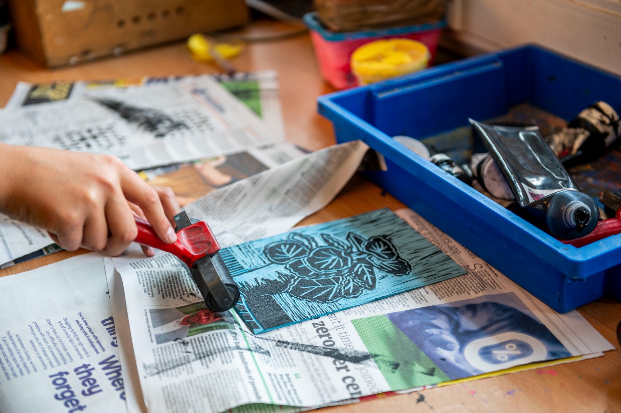 A students printed work