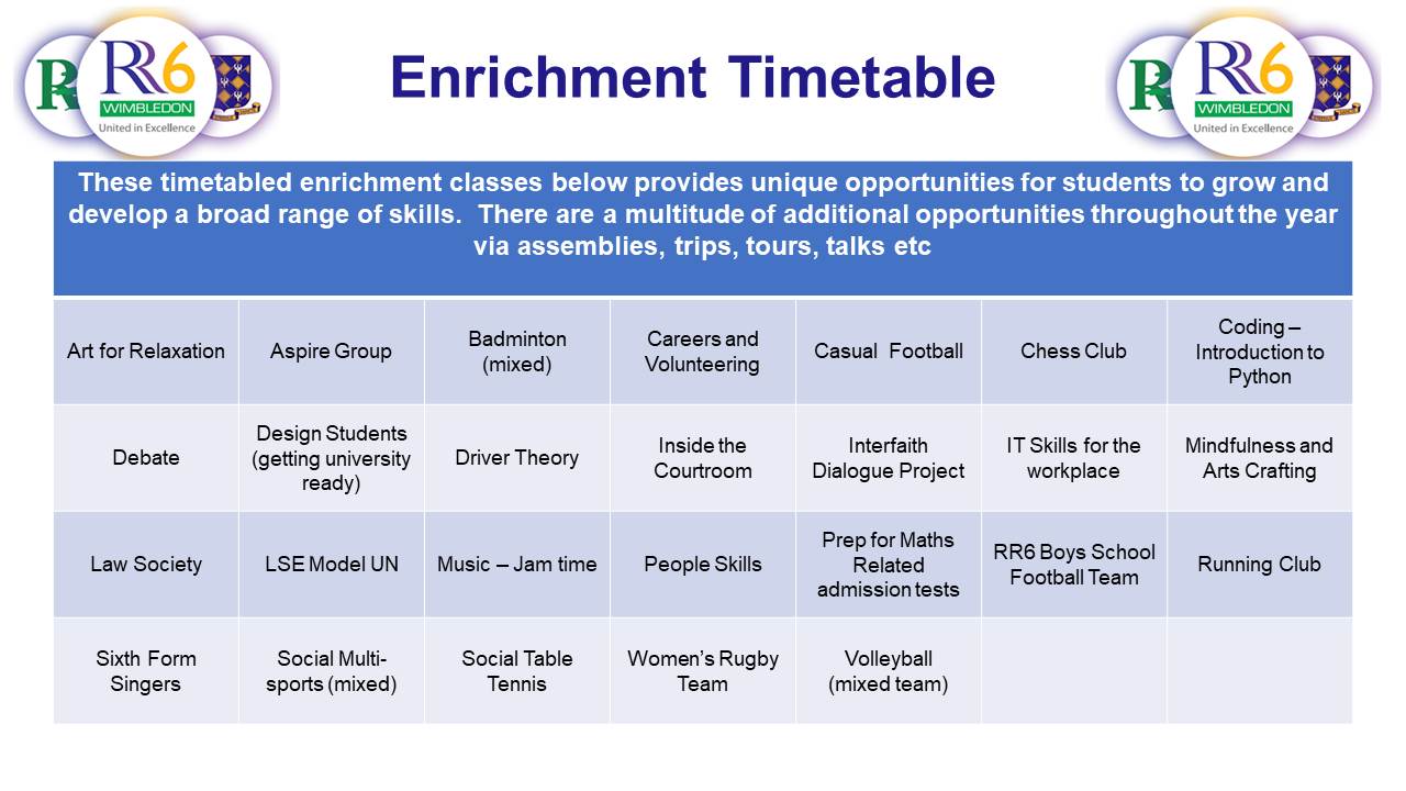 RR6  Enrichment 2026-27