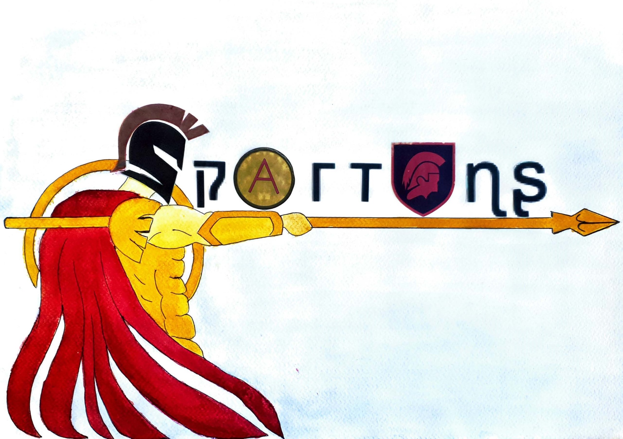 student designed spartans house badge