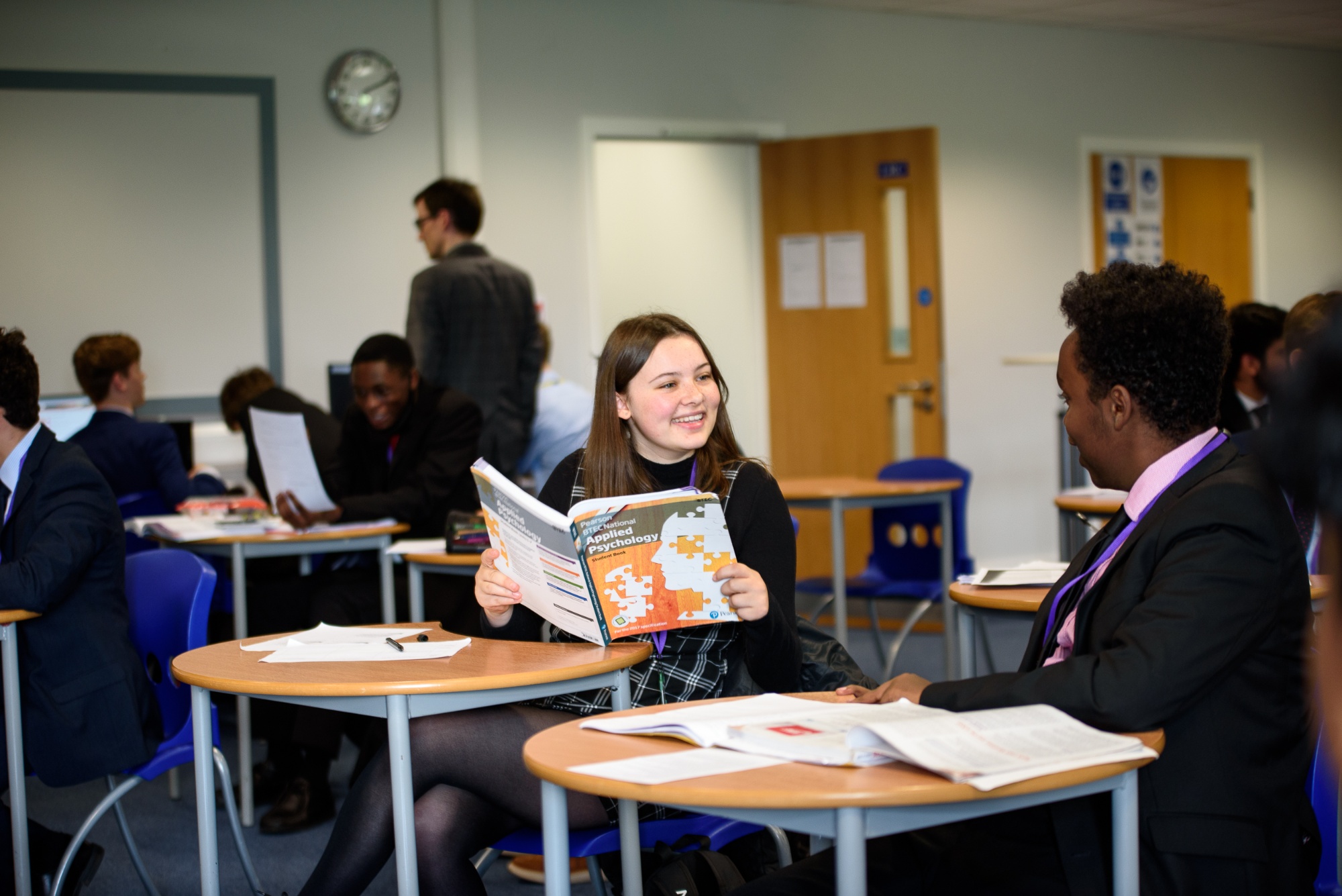 sixth form students in the LRC