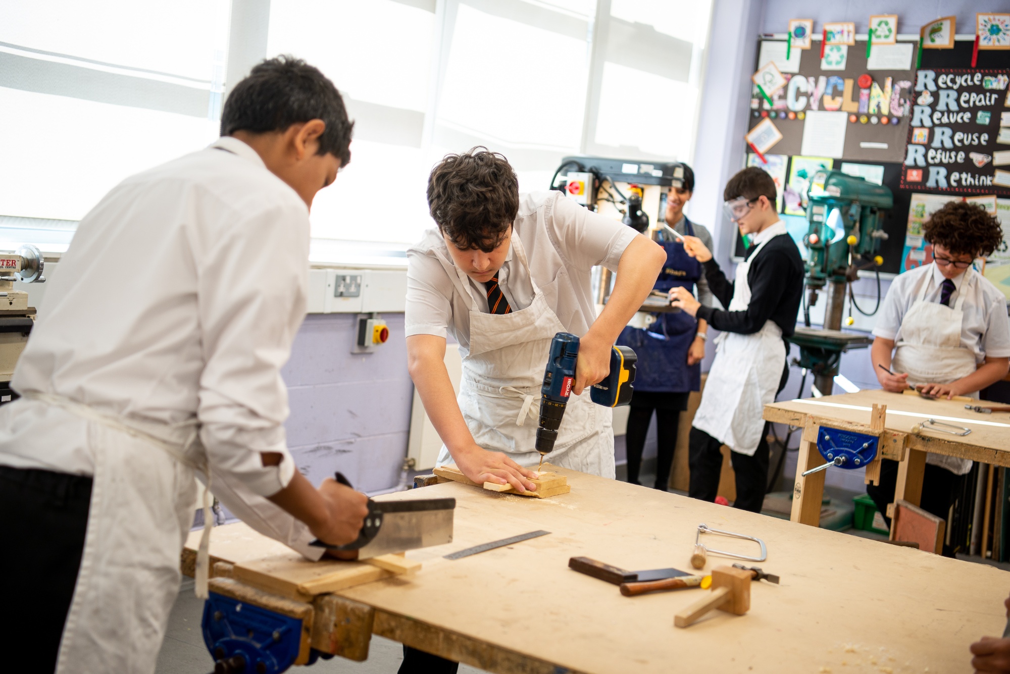 students using the equipment in DT