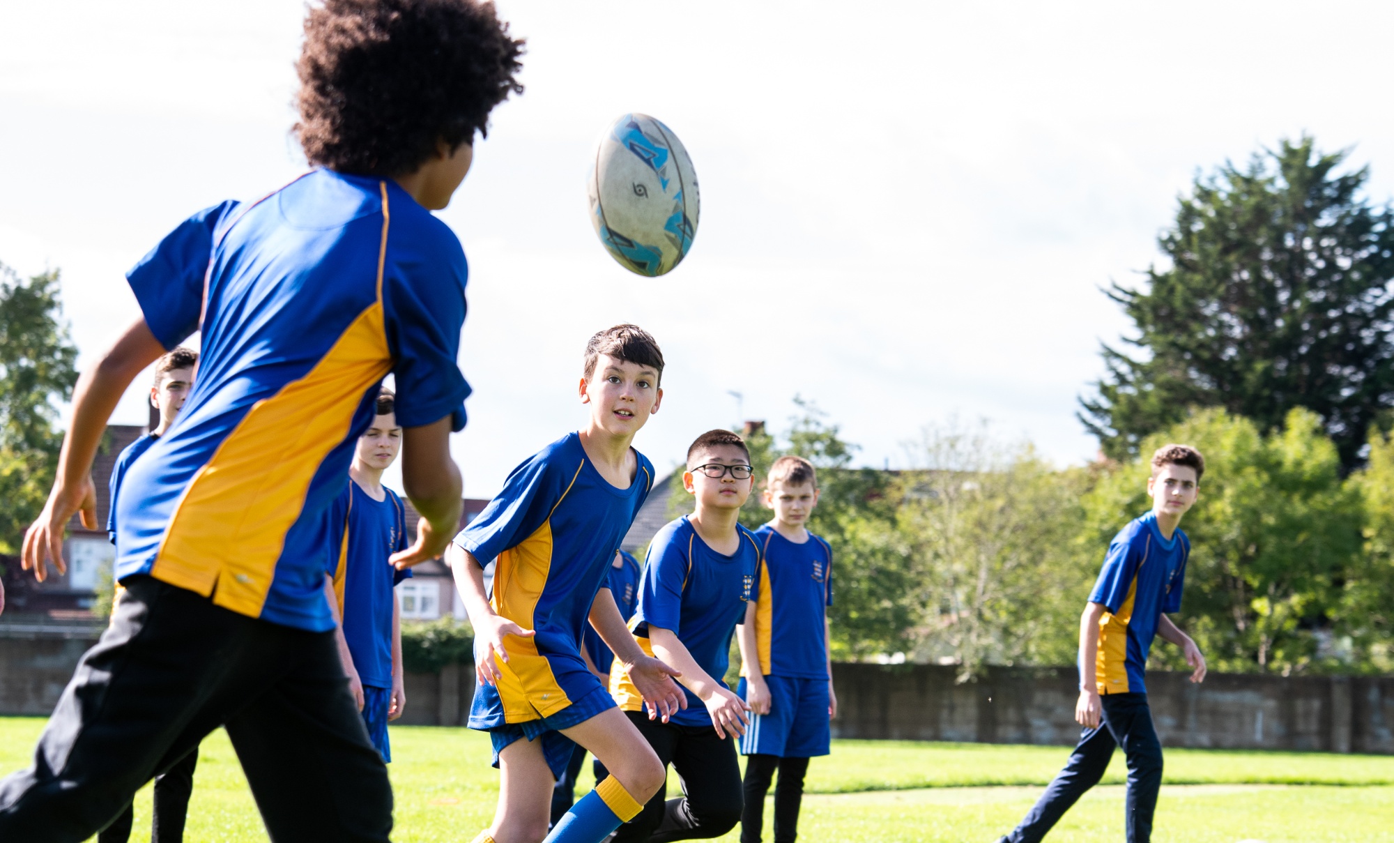students playing rugby