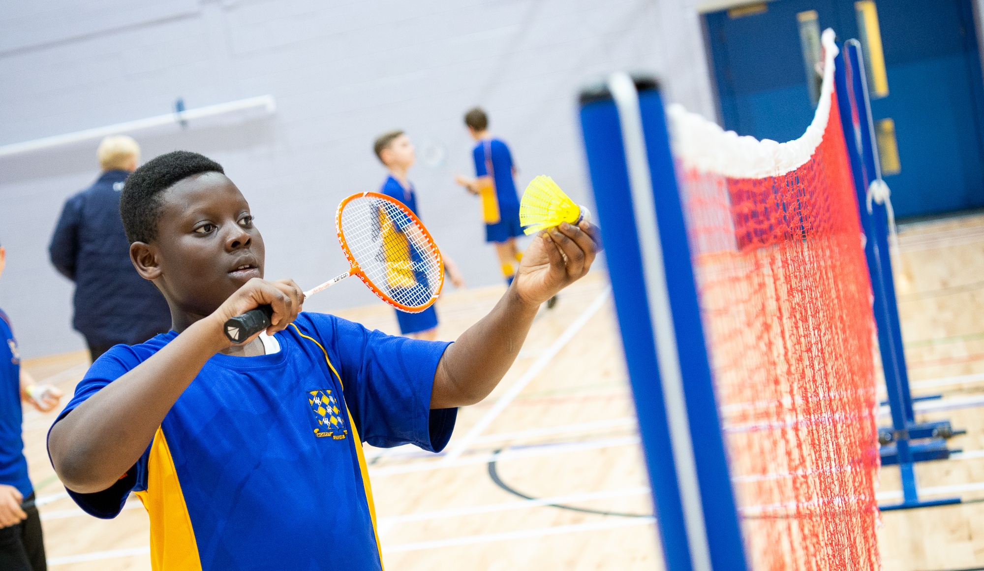 Rutlish student playing badminton