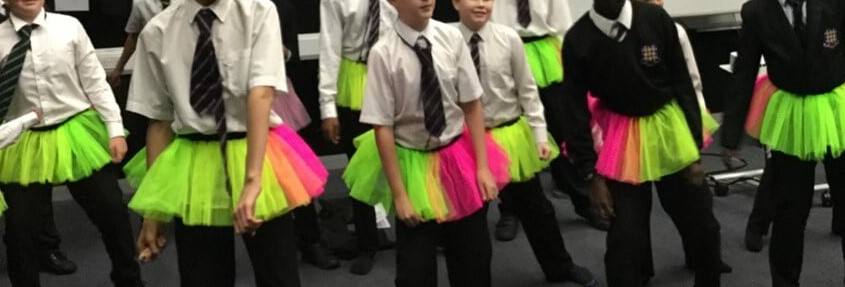 students in drama