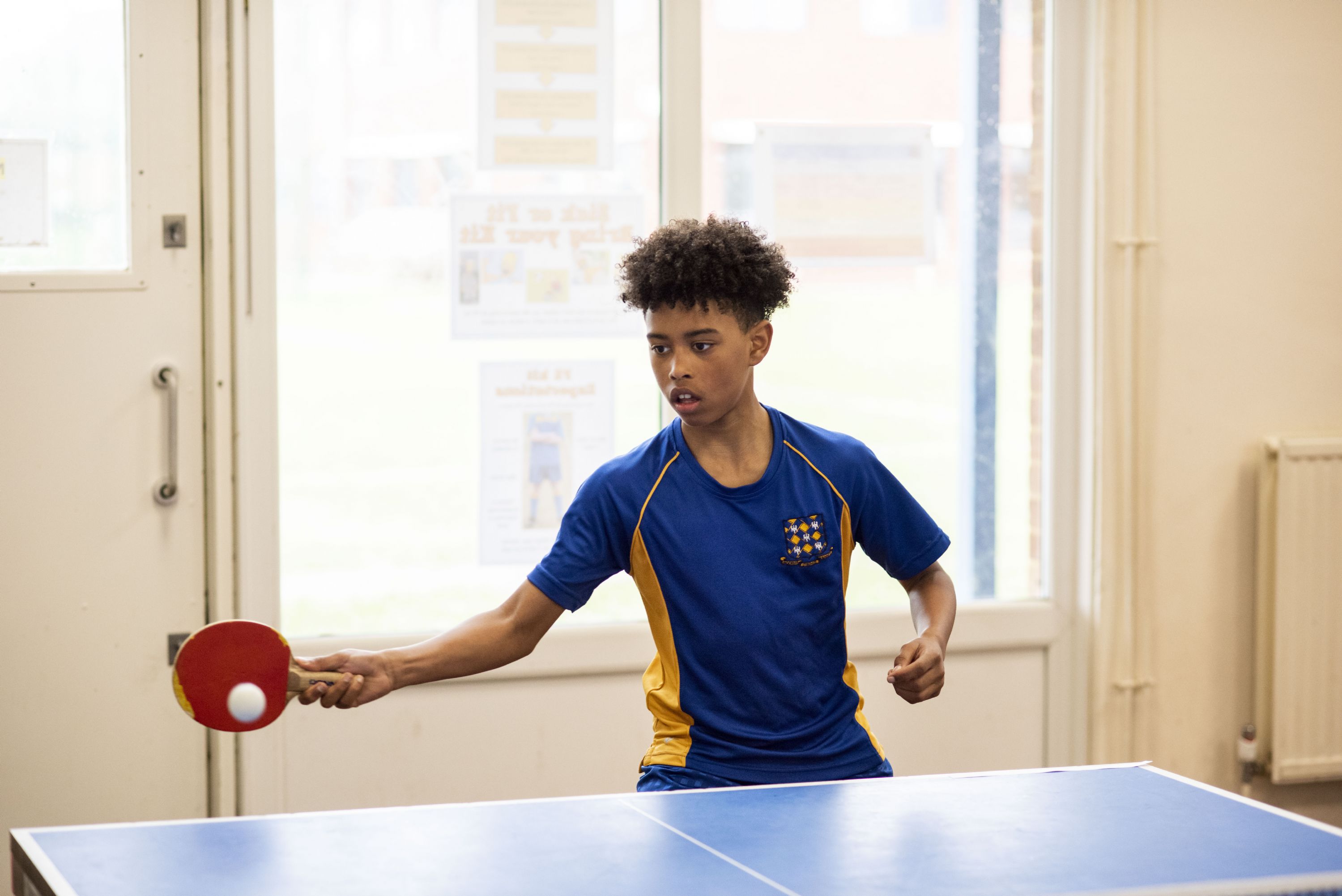 Rutlish student playing table tennis