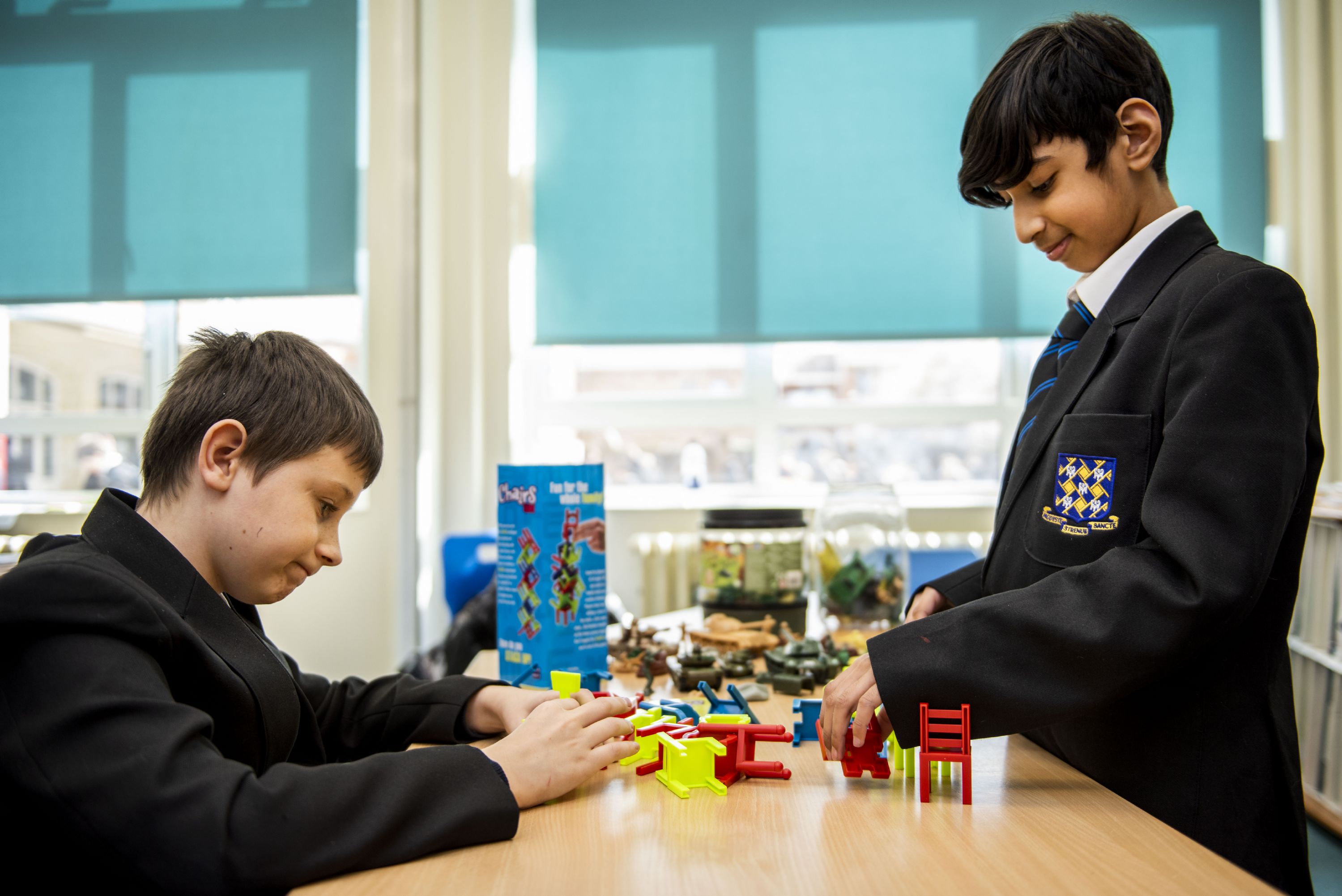 Students playing games